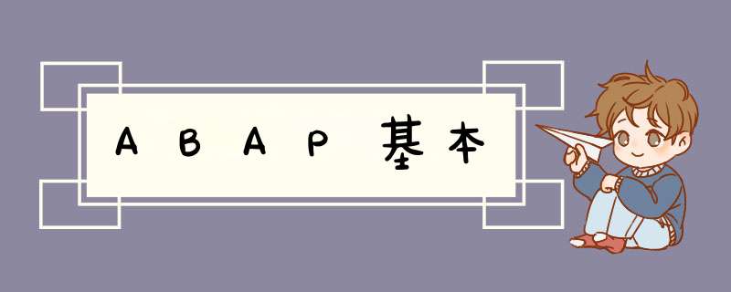 ABAP基本,第1张