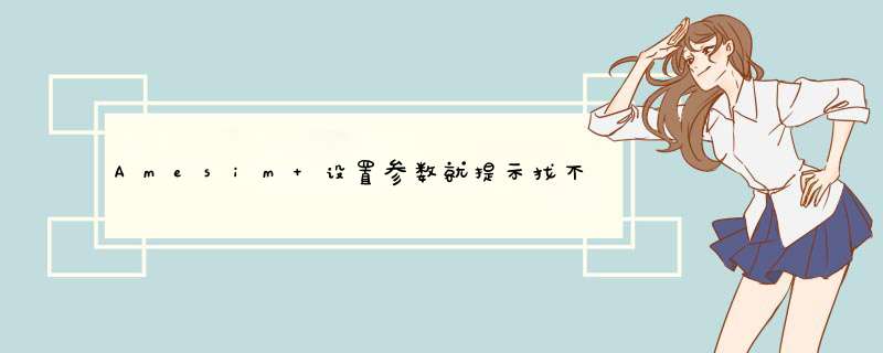 Amesim 设置参数就提示找不到指定文件 是哪个环境变量设置错了吗？,第1张