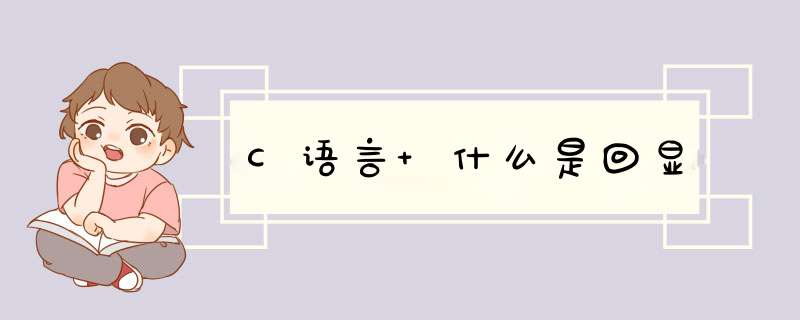 C语言 什么是回显,第1张