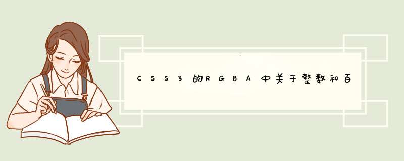 CSS3的RGBA中关于整数和百分比值的转换,第1张