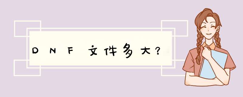 DNF文件多大？,第1张