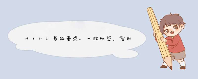 HTML基础重点_一般标签、常用标签和表格,第1张