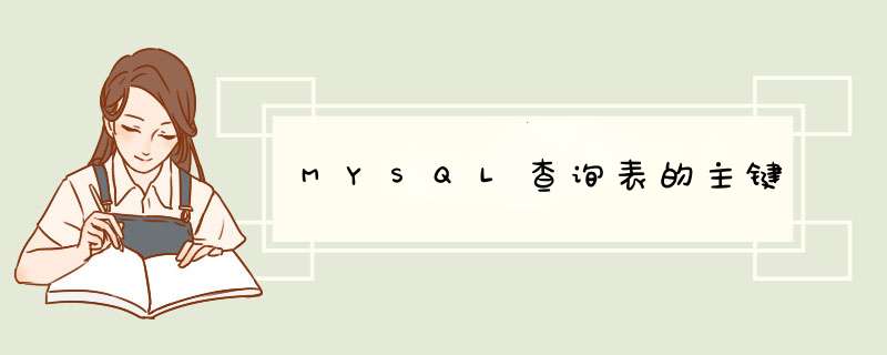 MYSQL查询表的主键,第1张