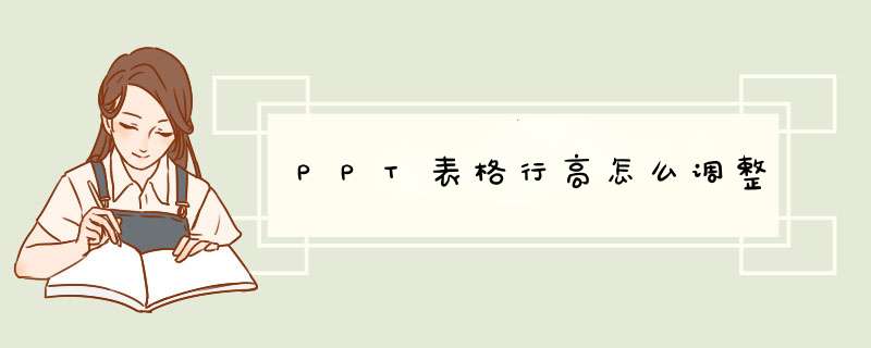 PPT表格行高怎么调整,第1张