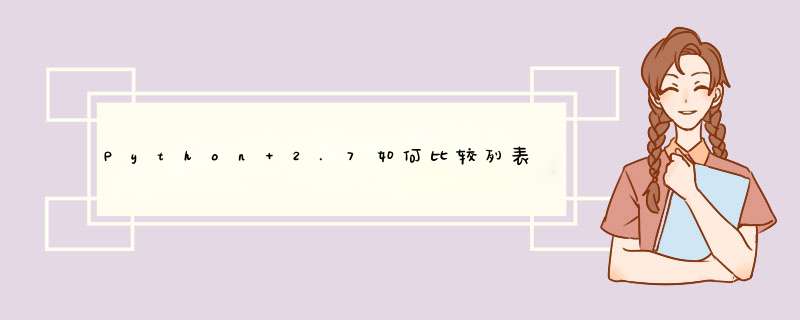 Python 2.7如何比较列表中的项目,第1张