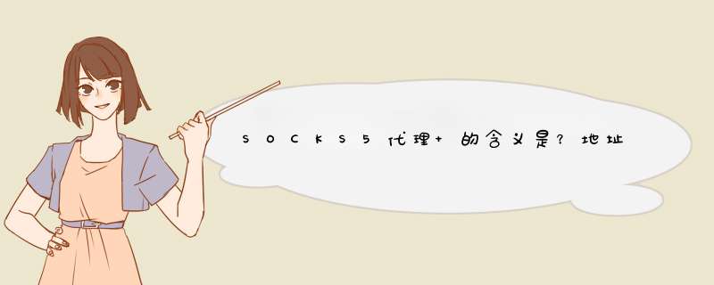 SOCKS5代理 的含义是？地址，端口是什么？HTTP代理又是什么，它的地址，端口又该怎样填写？,第1张