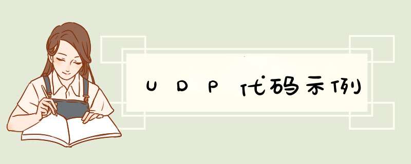 UDP代码示例,第1张