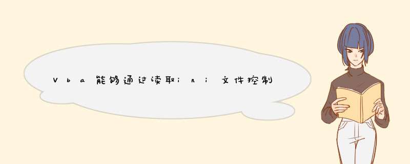 Vba能够通过读取ini文件控制控件的属性(大小、位置、字体、颜色、样式……)吗代码怎么写,第1张