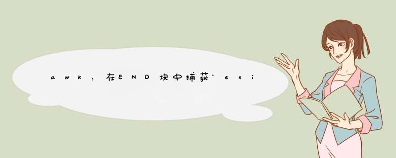 awk：在END块中捕获`exit’,第1张