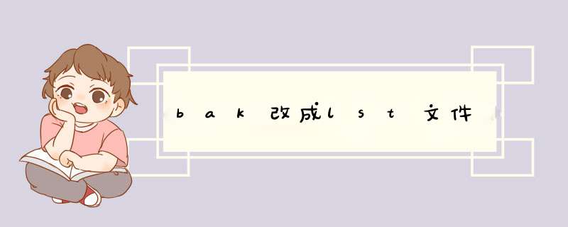 bak改成lst文件,第1张