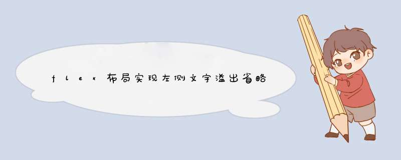 flex布局实现左侧文字溢出省略右侧文字自适应,第1张