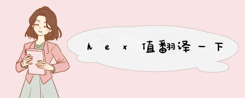 hex值翻译一下,第1张