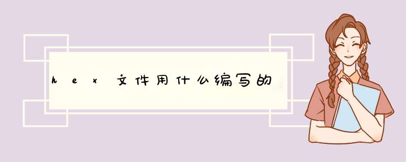 hex文件用什么编写的,第1张