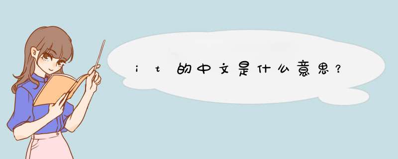 it的中文是什么意思？,第1张