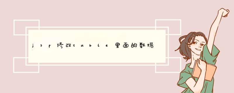 jsp修改table里面的数据,第1张