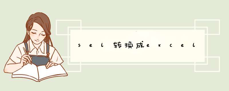 sel转换成excel,第1张