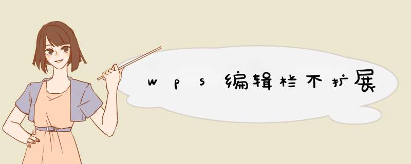 wps编辑栏不扩展,第1张