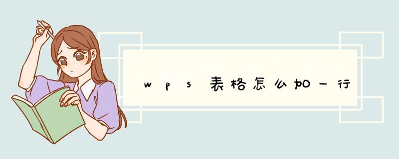 wps表格怎么加一行,第1张