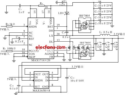 ADSP21160的电源管理探讨,多片ADSP21160供电连接图,第4张