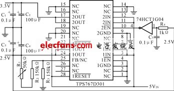 ADSP21160的电源管理探讨,单片ADSP21160的供电电源连接图,第3张