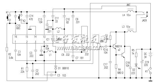 袖珍FM电调谐收音机的制作（TDA7088T）,袖珍FM电调谐收音机电路图,第2张