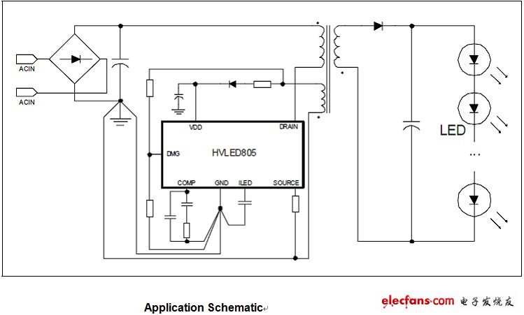 HVLED805芯片资料,HVLED805应用电路图,第3张