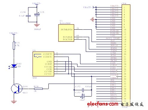 便携式心电监护系统的设计,MC35模块硬件连接图,第3张