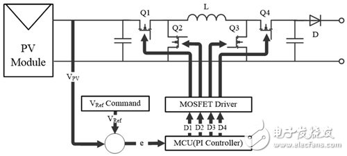 改采星状分散式架构，PV发电系统克服遮蔽效应,功率优化器的Buck-Boost Converter电路架构,第7张