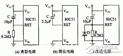 三种C51单片机上电复位延时电路图,三种C51单片机上电复位延时电路图,第2张