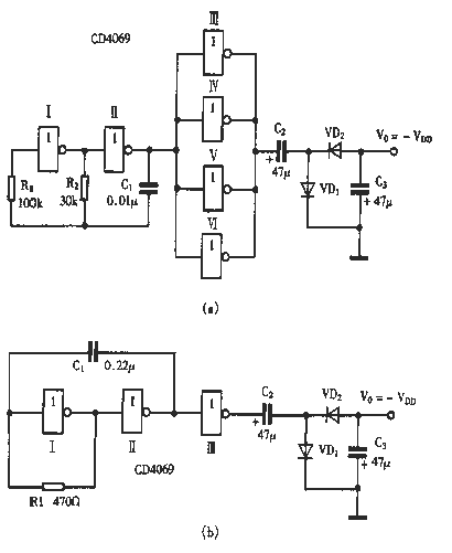 用CD4069作负电源发生器,\,第2张