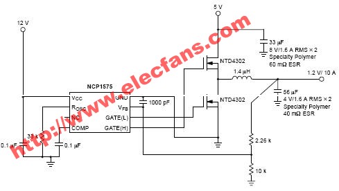 输入12V,输出1.2V,10A的开关电源电路,第2张