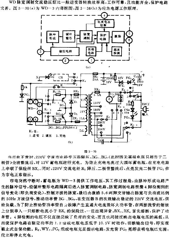 WD脉宽调制稳压型交流应急电源电路,第2张