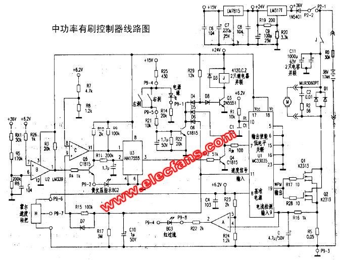 中功率有刷控制器电路图,第2张