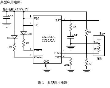 锂离子电池充电芯片CN3051-2A应用电路,第2张