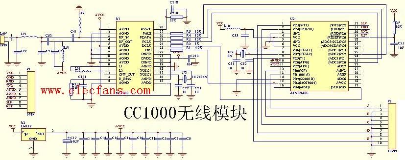 cc1000无线模块电路图,第2张