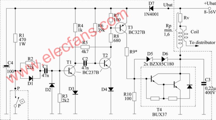 汽车电子点火电路 (Electronic car ignit,第2张