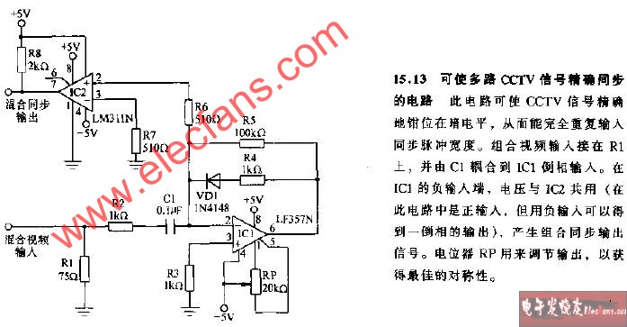 可使多路CCTV信号精确同步的电路,第2张