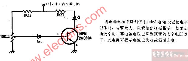 汽车蓄电池监测器电路图,第2张