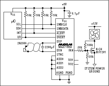 Fan Speed Control is Cool!,Figure 10. The MAX1669 configured for DC linear mode.,第18张