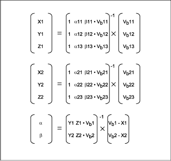 Sensor Temperature Compensatio,Figure 4. Matrix calculations required to determine values for Span and SpanTC. X1, X2, Y1, Y2, Z1 and Z2 are intermediary coefficients. ,第8张