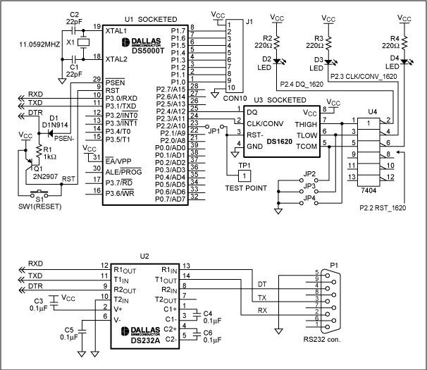 DS1620接口与单片机DS50008051,第3张