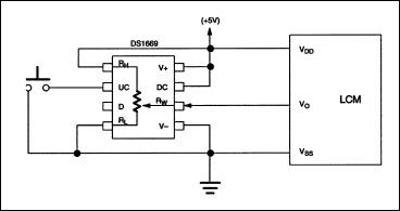 LCD Contrast Control Using Dal,Figure 2. LCD Character display using DS1669.,第3张