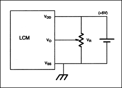 LCD Contrast Control Using Dal,Figure 1. LCD Character display power supply configuration.,第2张