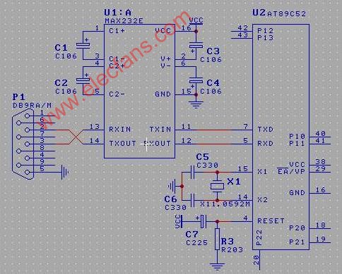 at89s52串口电路图,第2张
