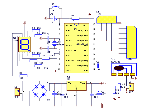 单片机制作的八路抢答器电路图,第2张