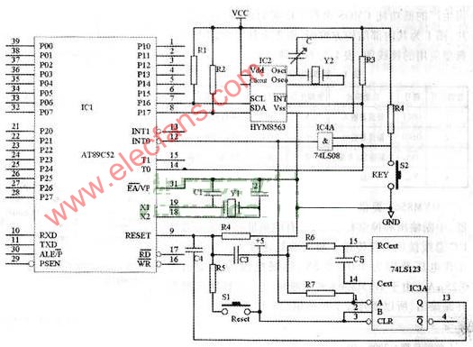 51单片机控制的HYM8563电路图,第2张