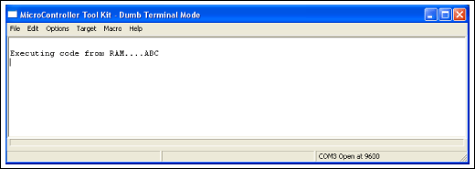 Executing Application Code fro,Figure 2. Text output over serial port by demonstration code.,第3张