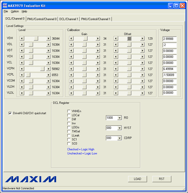校准MAX9979引脚电子器件,图4. 校准后VDH0的失调和增益寄存器设置,第4张
