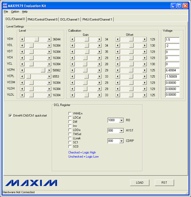 校准MAX9979引脚电子器件,图6. 校准后的失调和增益典型设置,第6张