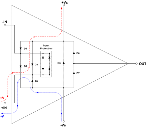 如何保护断电放大器,Off-amp current paths,第2张